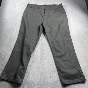 Duluth Trading Cargo Pants Mens 40x30 Flex Fire Hose Canvas Workwear Green